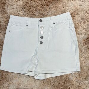 Time and Tru High Waist White Shorts